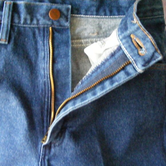 Vintage WRANGLER Jeans, 28, Dark Wash, Straight Leg, Made in USA, 100% Cotton - Picture 9 of 11